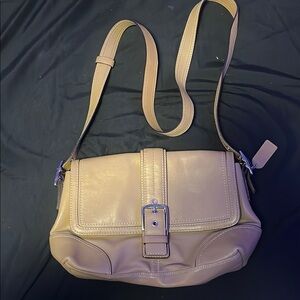 Chic Beige Leather Crossbody Bag